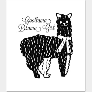 Llama Design - Coollama Drama Girl Posters and Art